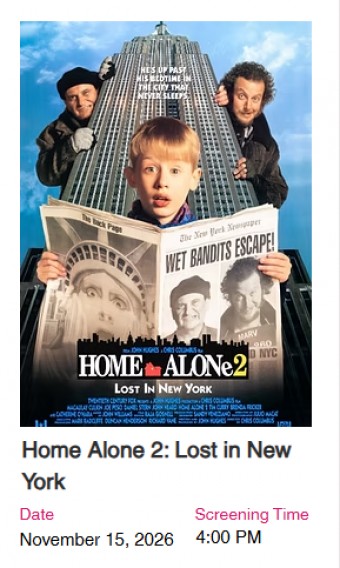 Home Alone 2 Lost in New York at Ayr Town Hall